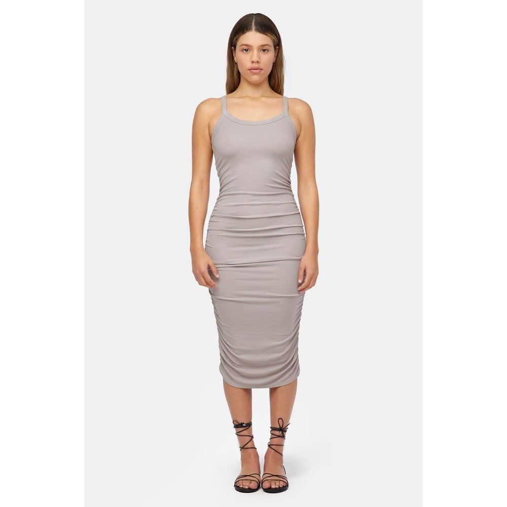 LACAUSA Lennox Cinched Side Tank Dress Sz S